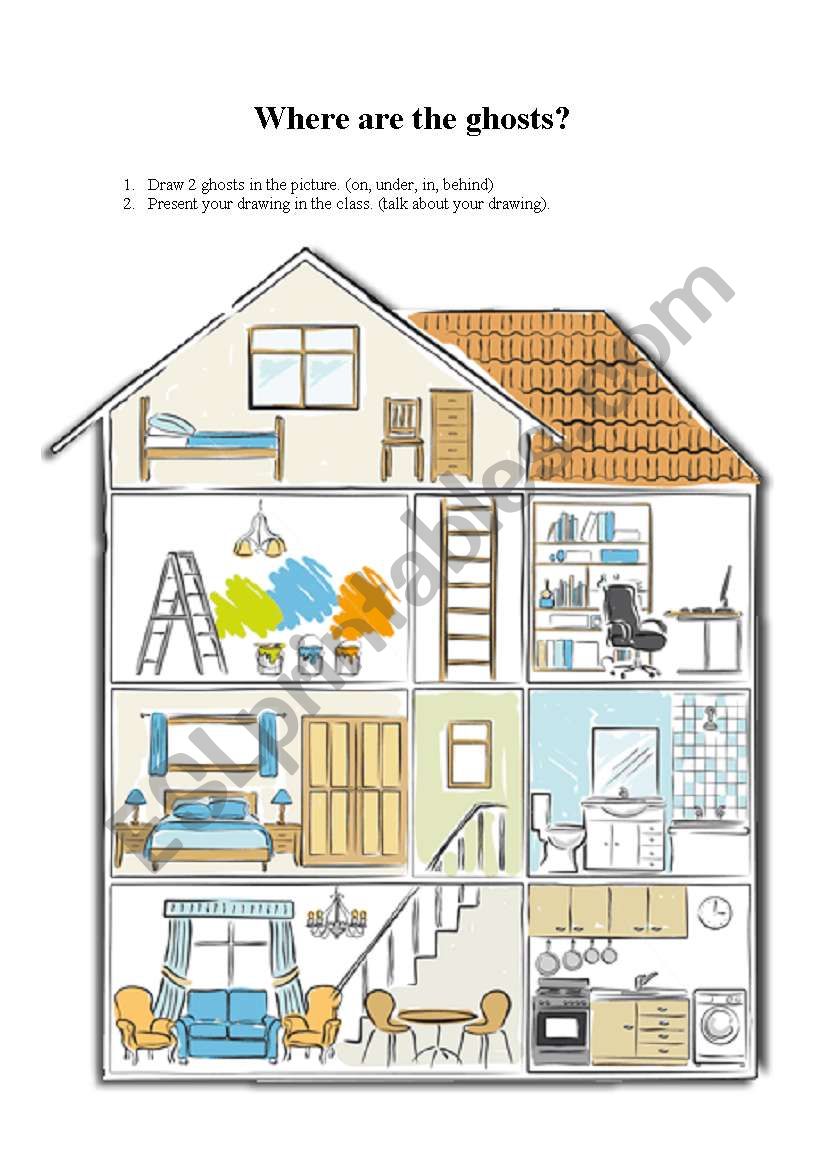 Prepositions of Place of the ghosts