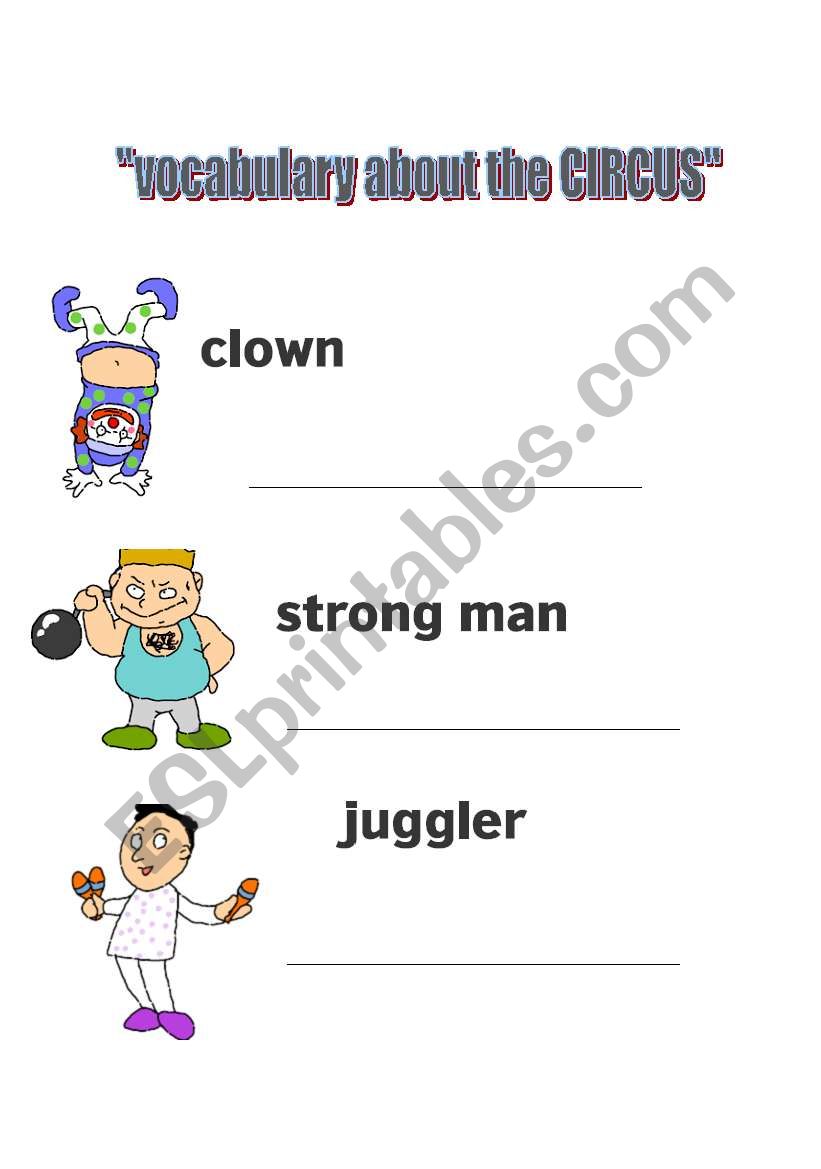 CIRCUS  worksheet