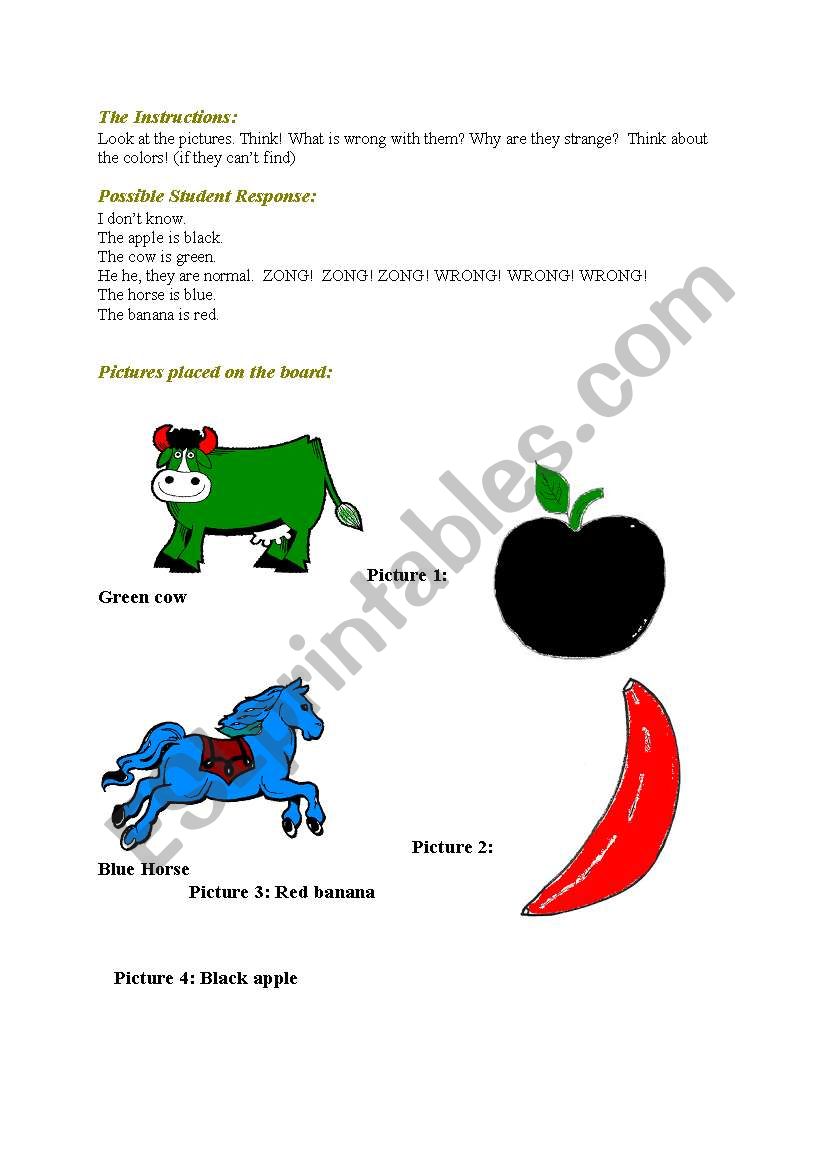 Strange Animals worksheet