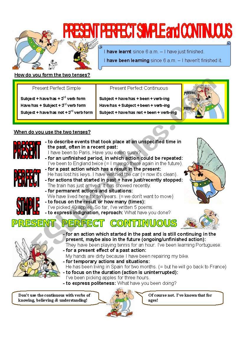 Present Perfect Simple and Continuous