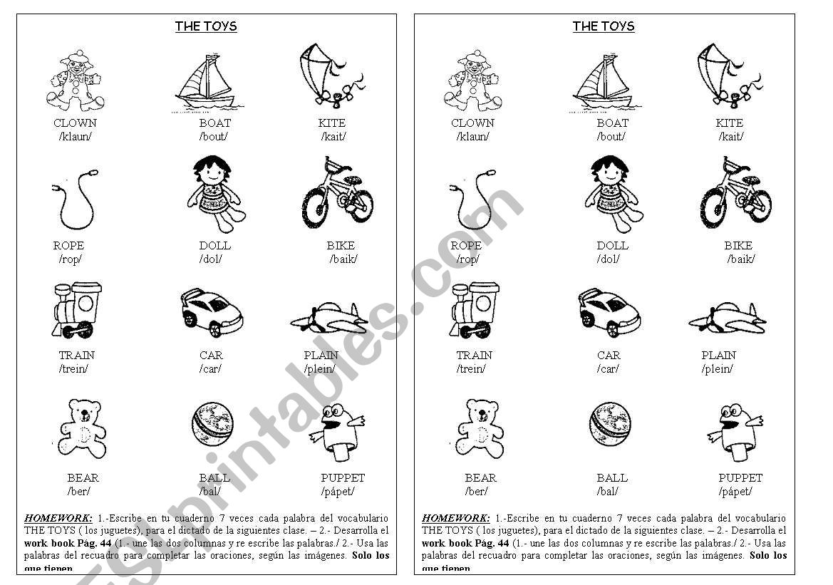 THE TOYS worksheet