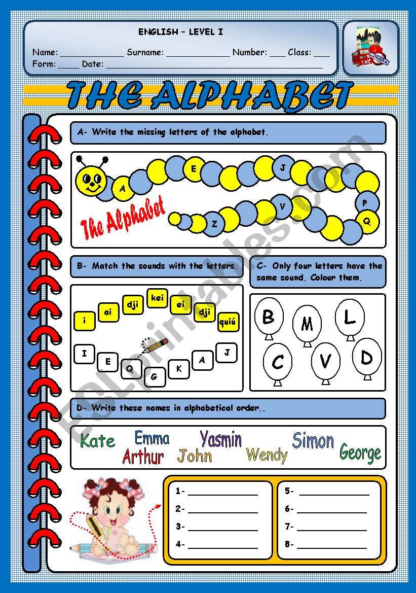 THE ALPHABET worksheet