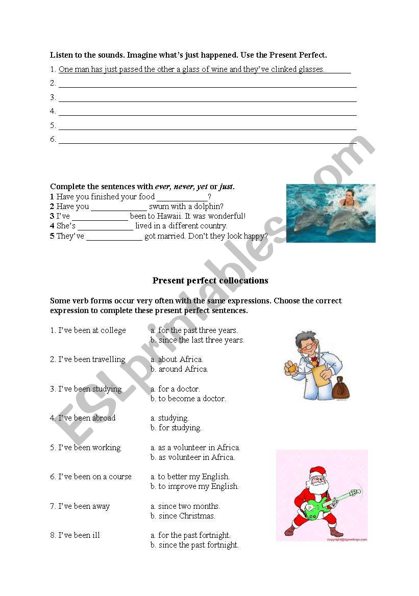 Present Perfect Exercises worksheet