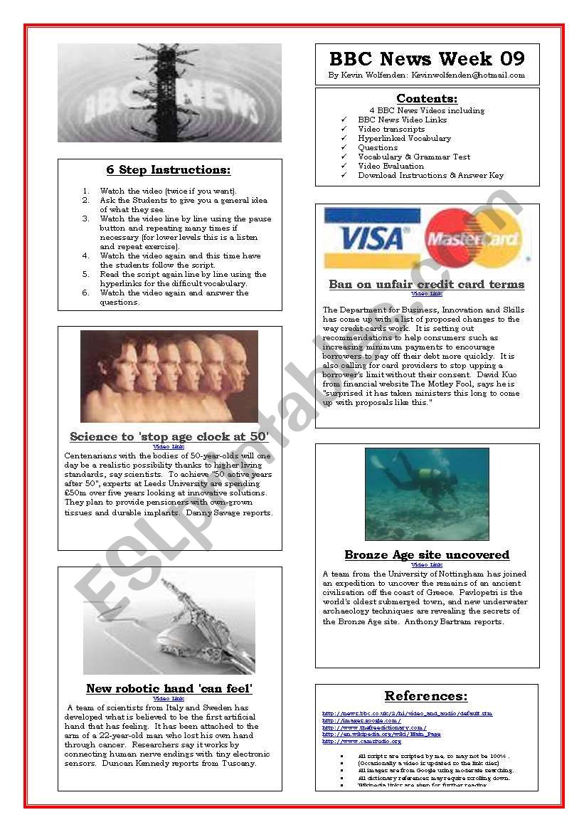 BBC News Week 09 worksheet