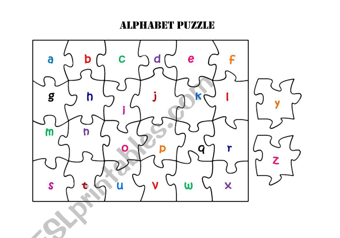 ALPHABET PUZZLE worksheet