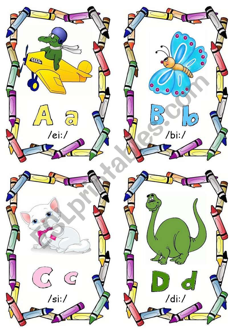 Animal Alphabet A-H worksheet