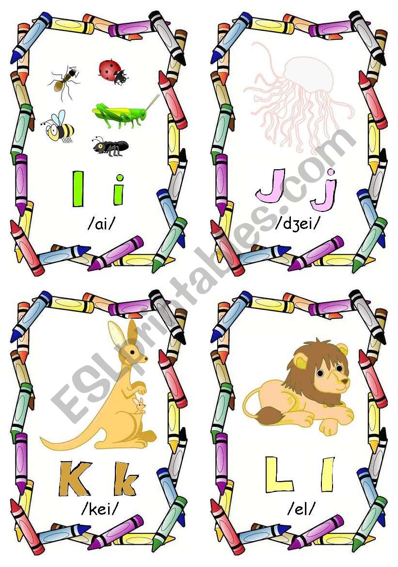 Animal Alphabet I-P worksheet