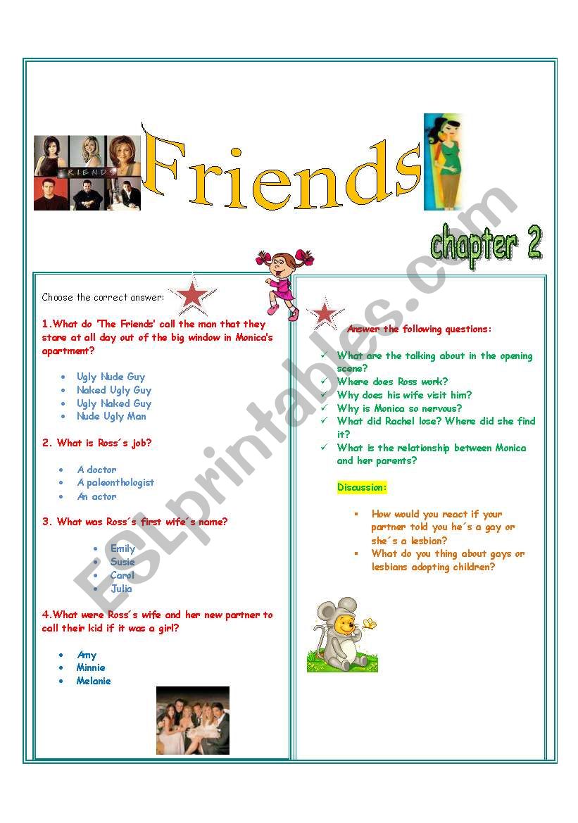 friends season 1 chapter 2 worksheet