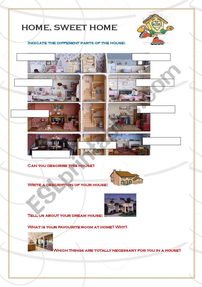 houses worksheet