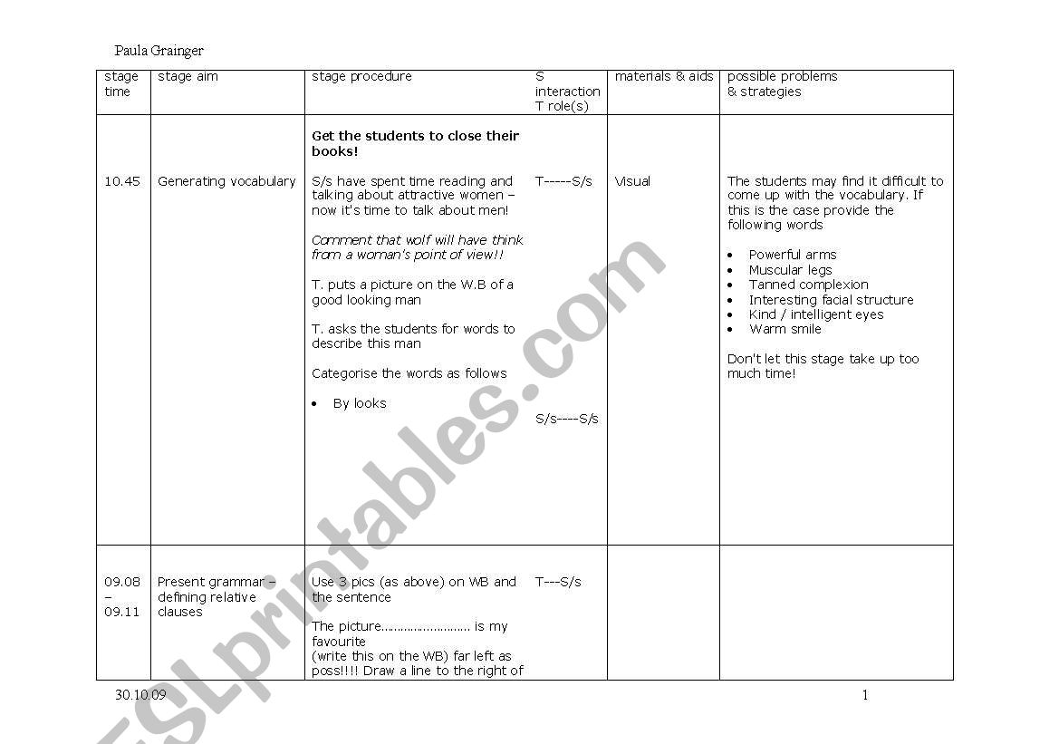 Defining and non defining relative clauses