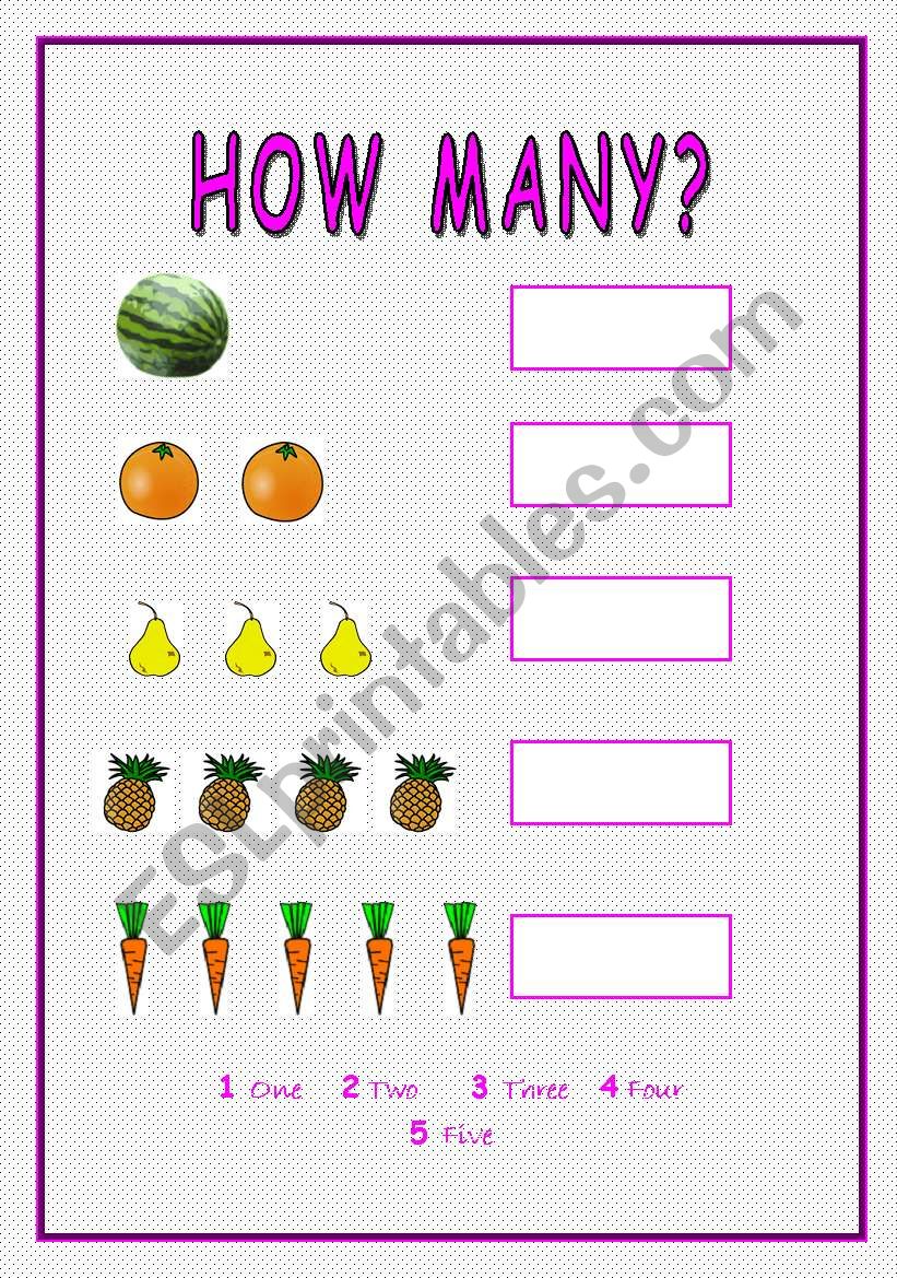 How many? worksheet