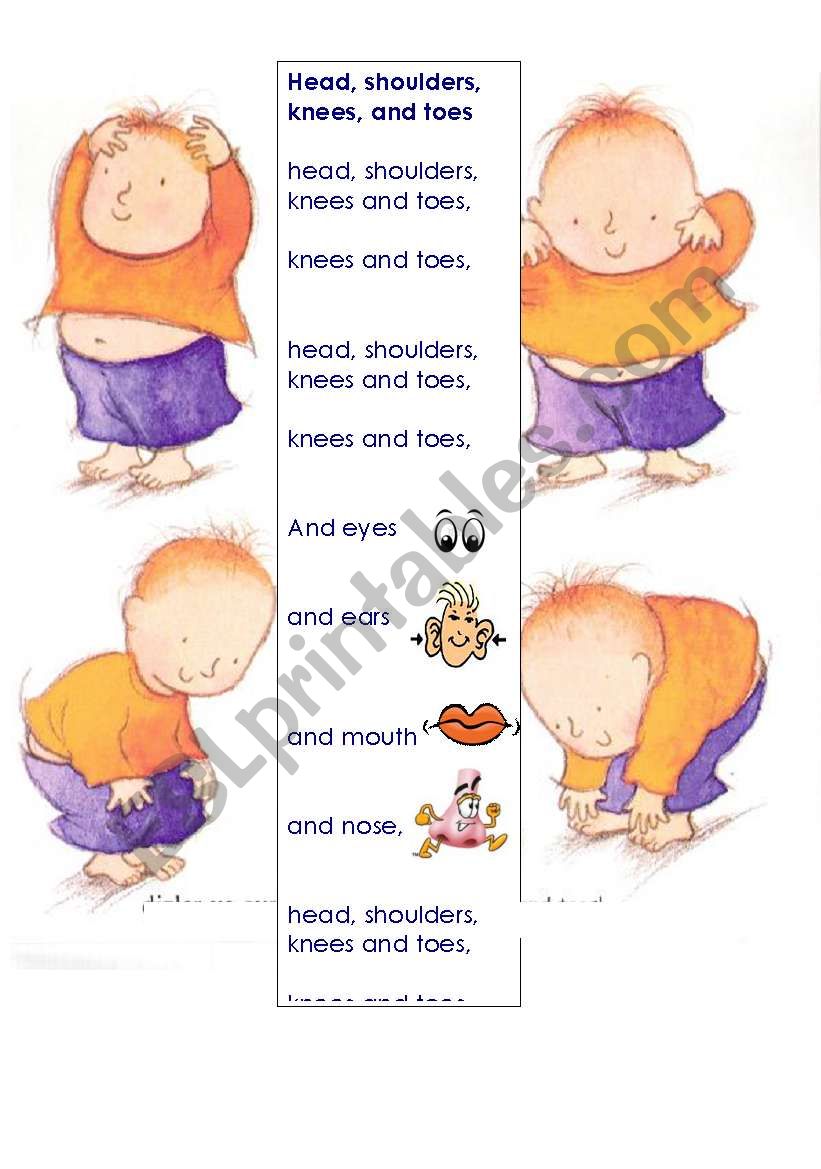 head, shoulders, knees and toes