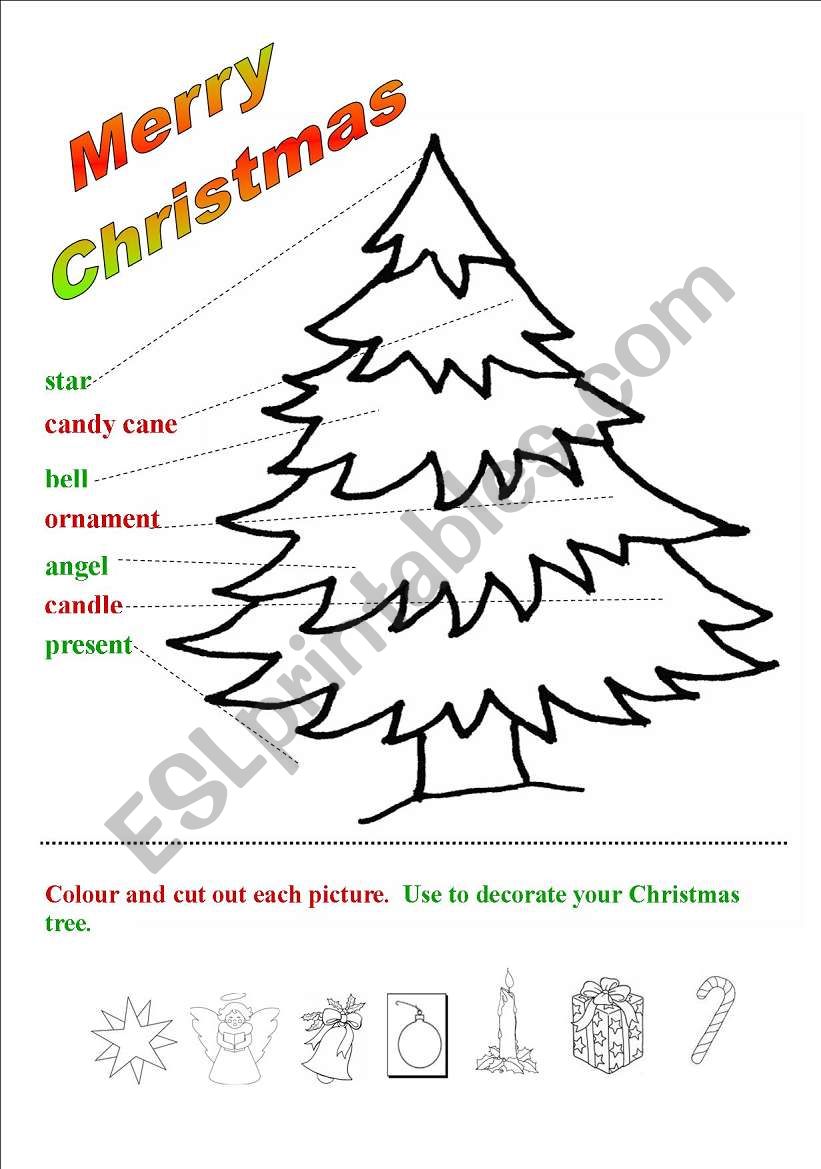 Christmas tree worksheet