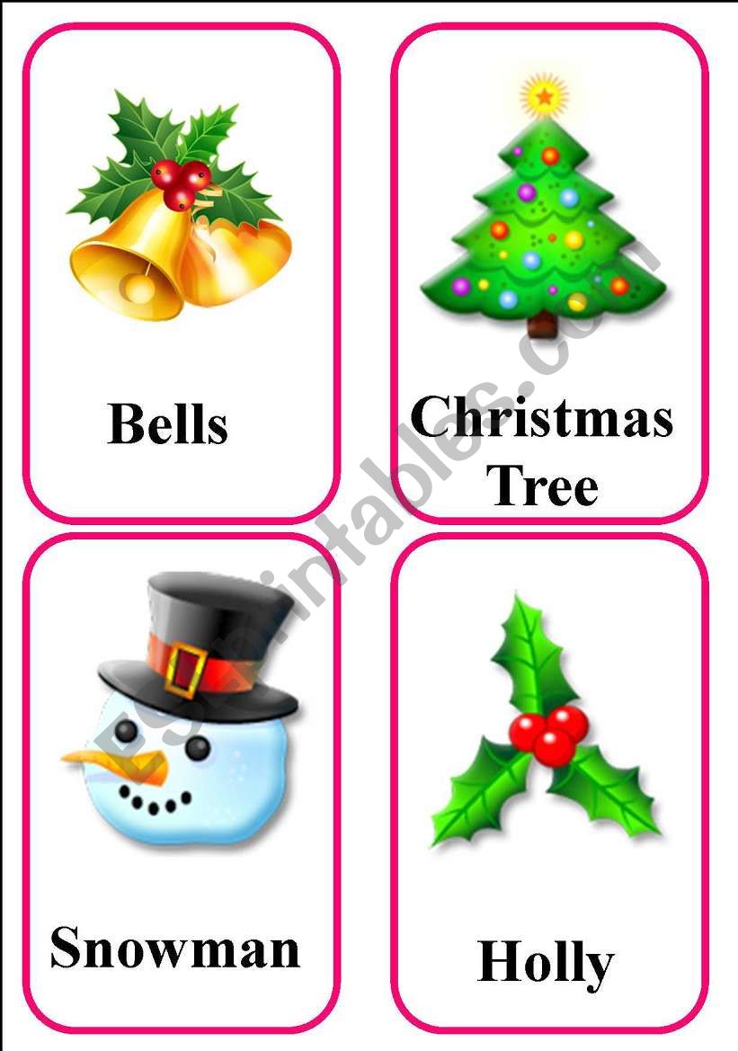 Christmas Flashcards – ESL Flashcards