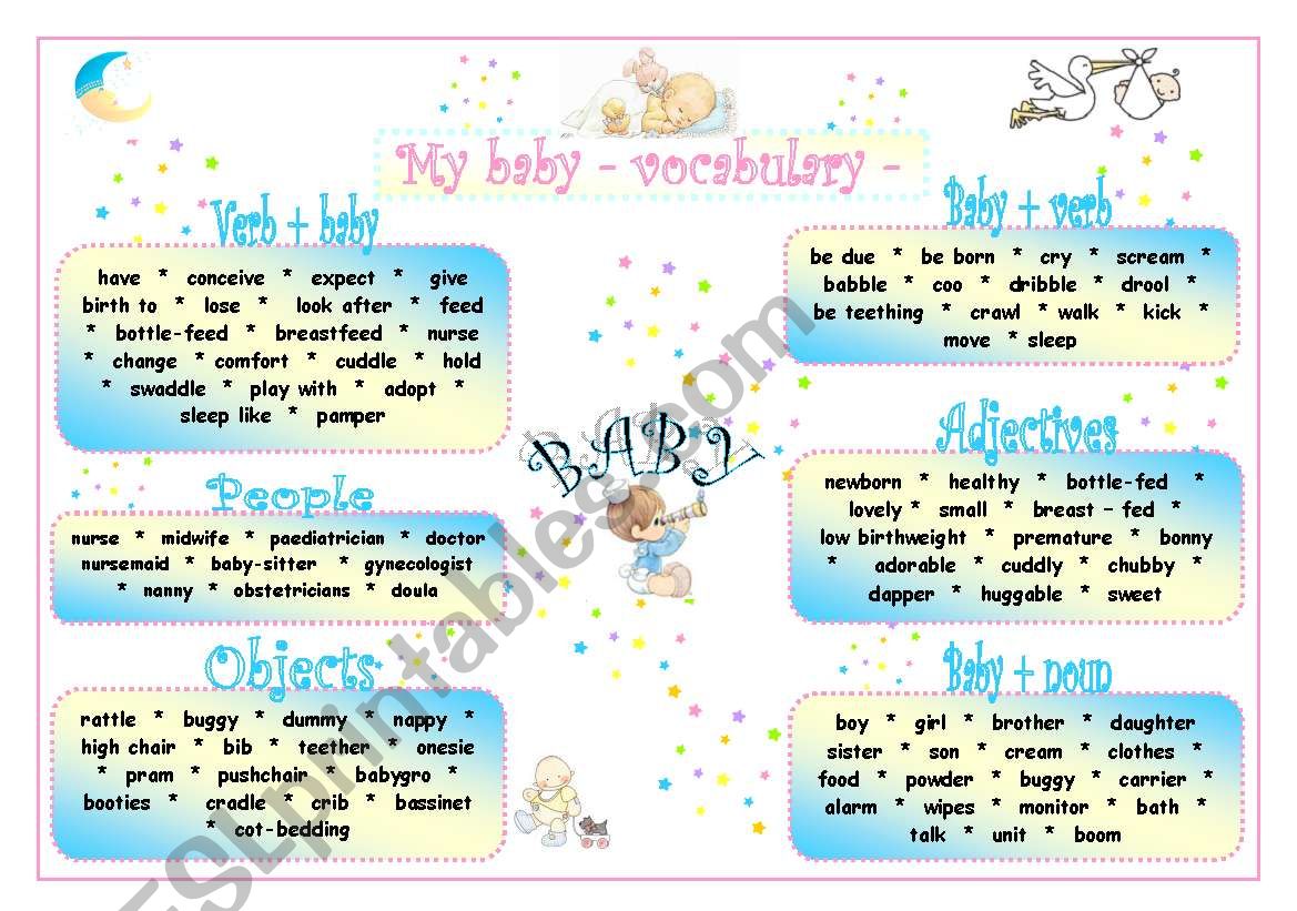 My baby - vocabulary worksheet