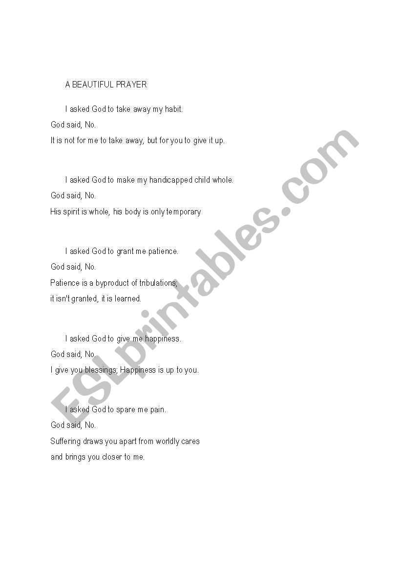 story worksheet