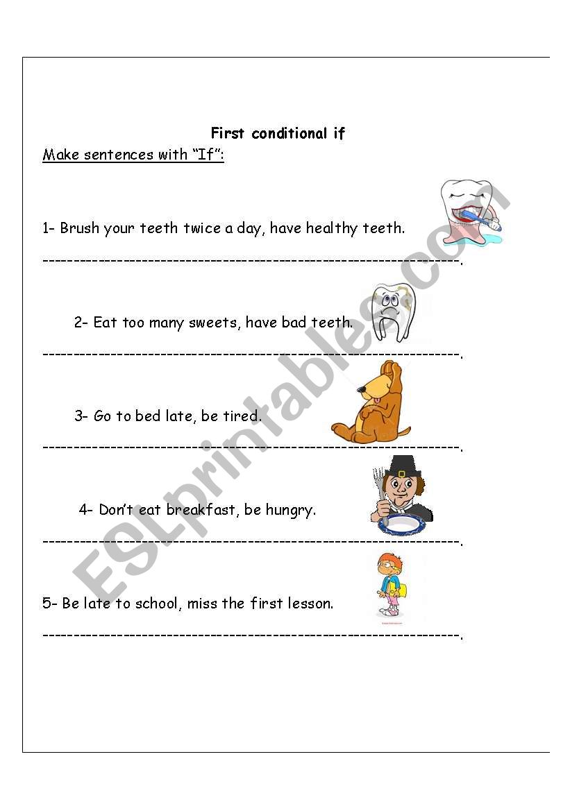 first  conditional if worksheet