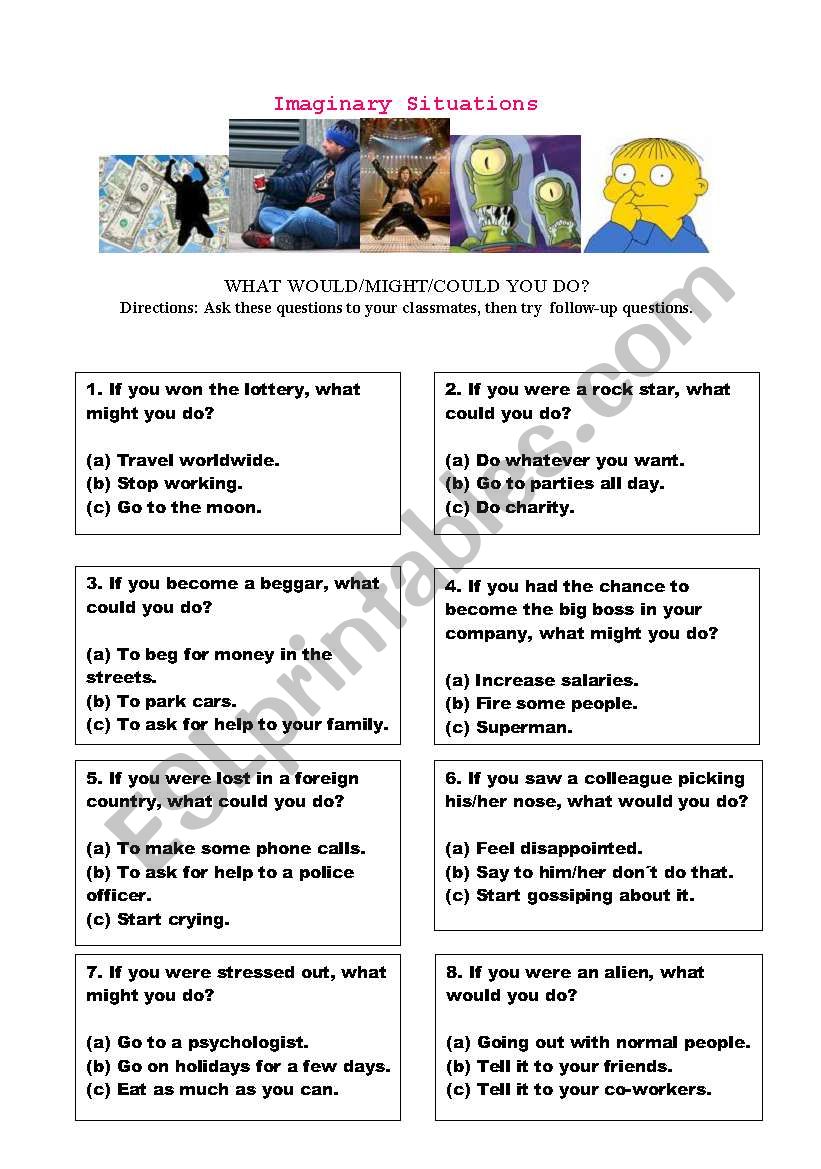 Imaginary Situations worksheet