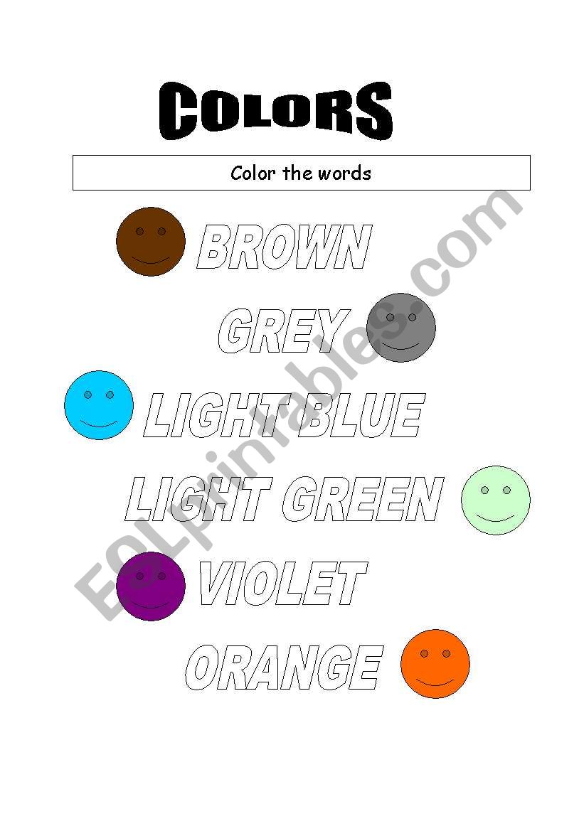 Colors worksheet