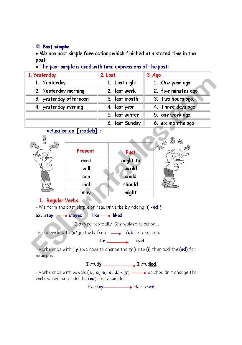 past simple worksheet