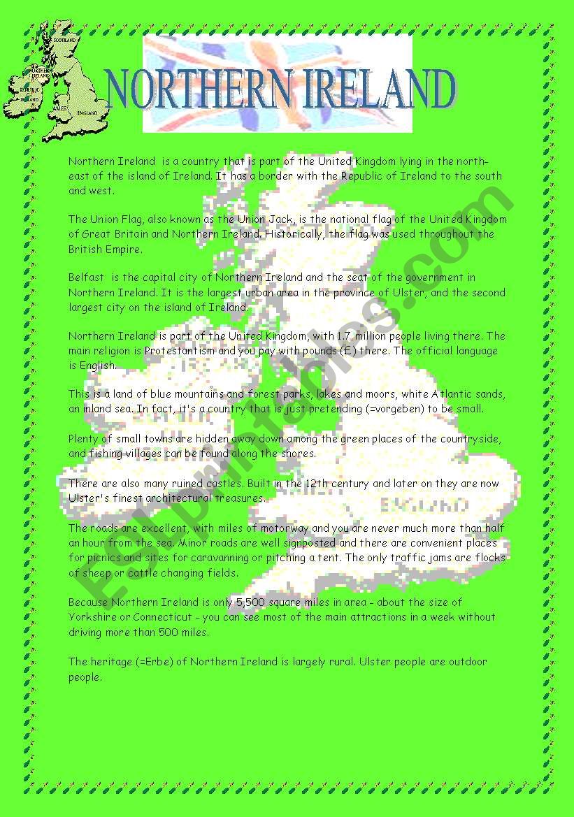 Ireland worksheet