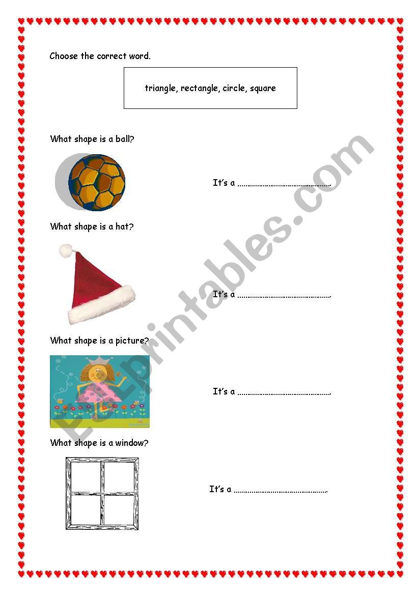 Shape worksheet