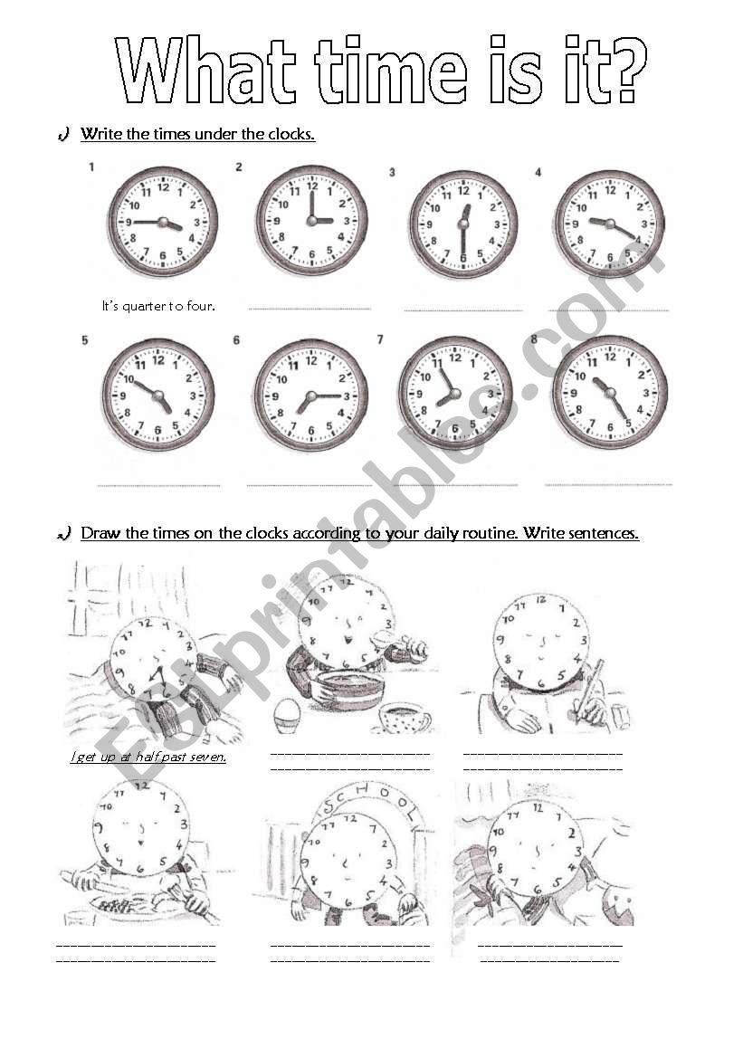 What time is it? worksheet