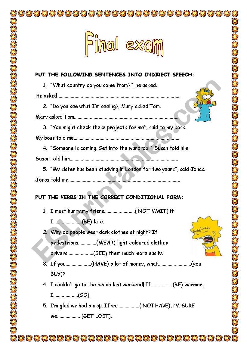 REPORTED SPEECH, RELATIVE CLAUSES, PASSIVE AND CONDITIONALS REVISION