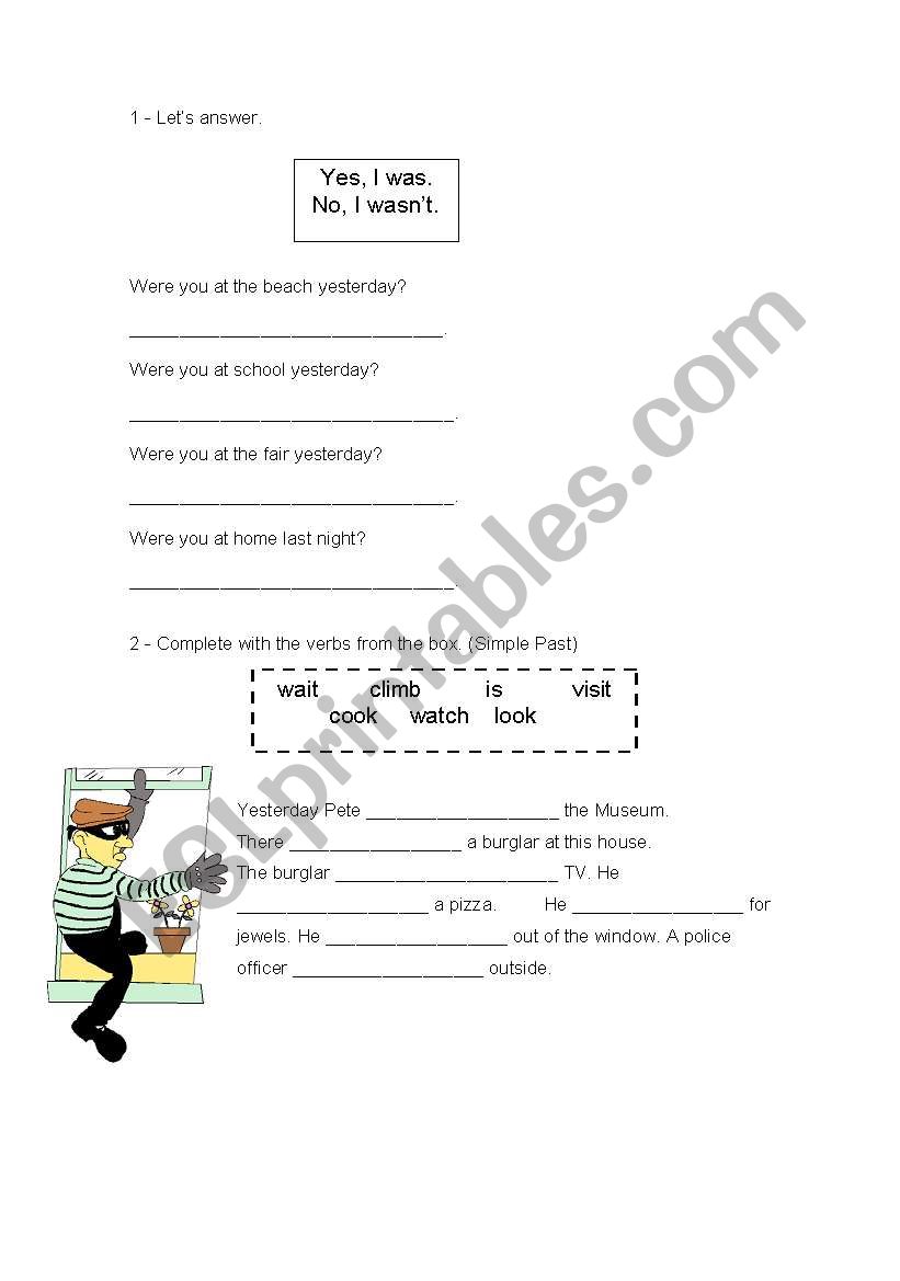 Simple Past worksheet