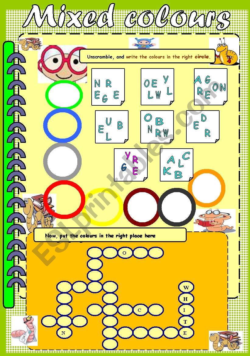 MIXED COLOURS  worksheet