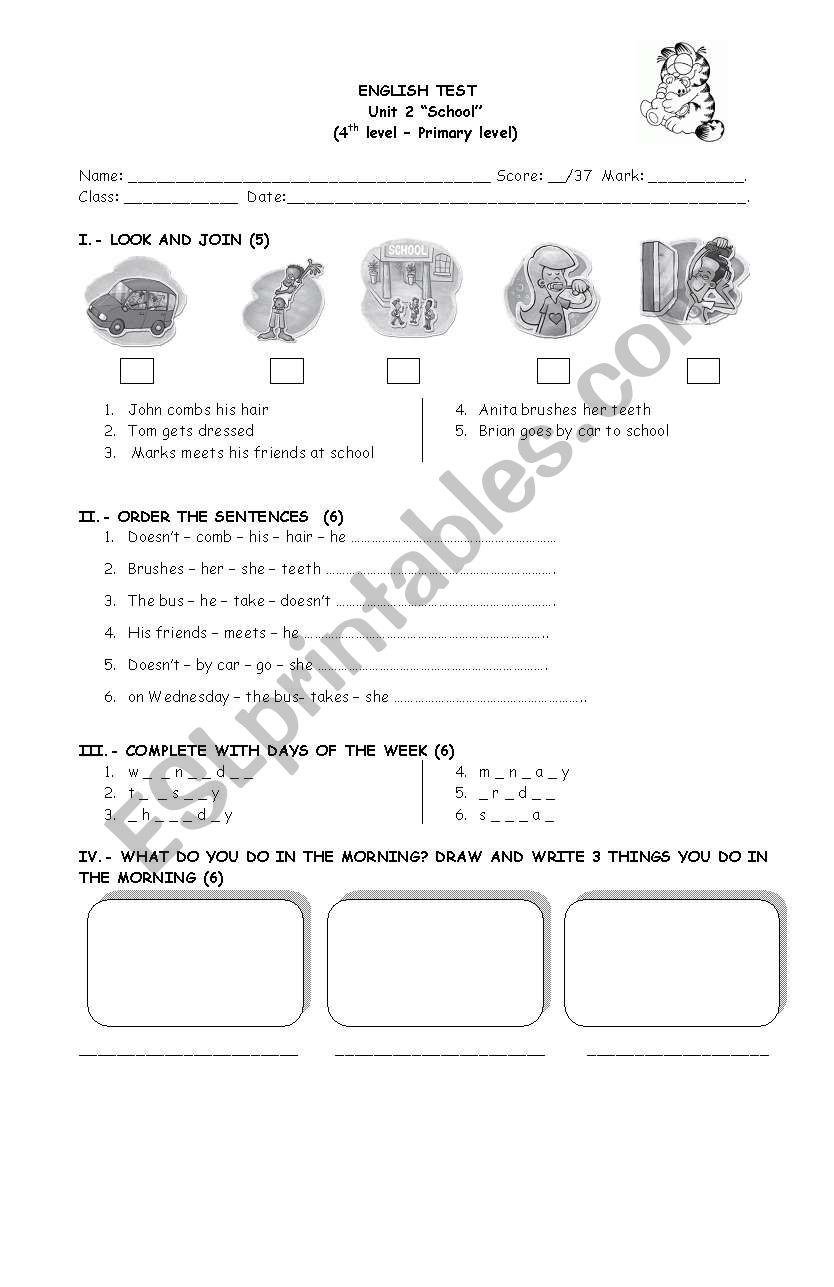 test about present simple worksheet