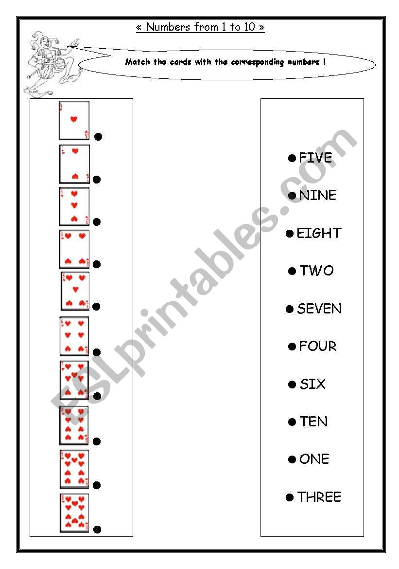 count and match worksheet