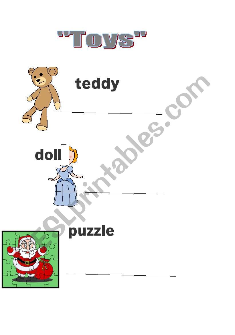 TOYS worksheet