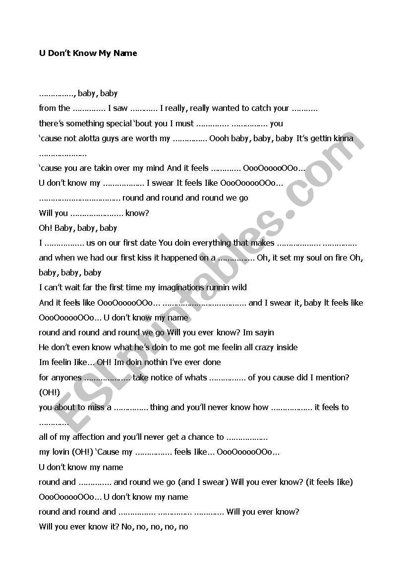 ALICIA KEYS worksheet