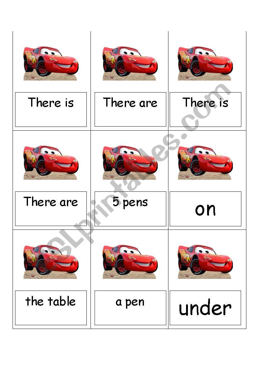 Cars worksheet