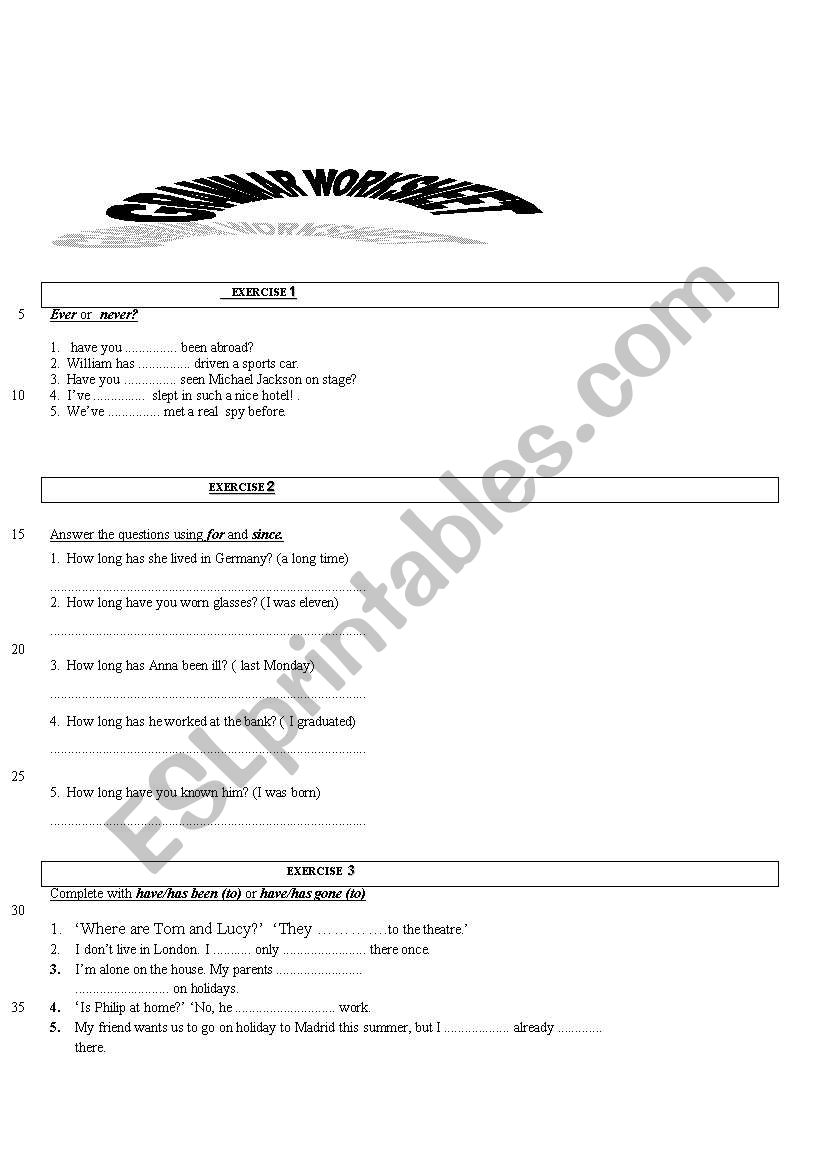 grammar worksheet worksheet