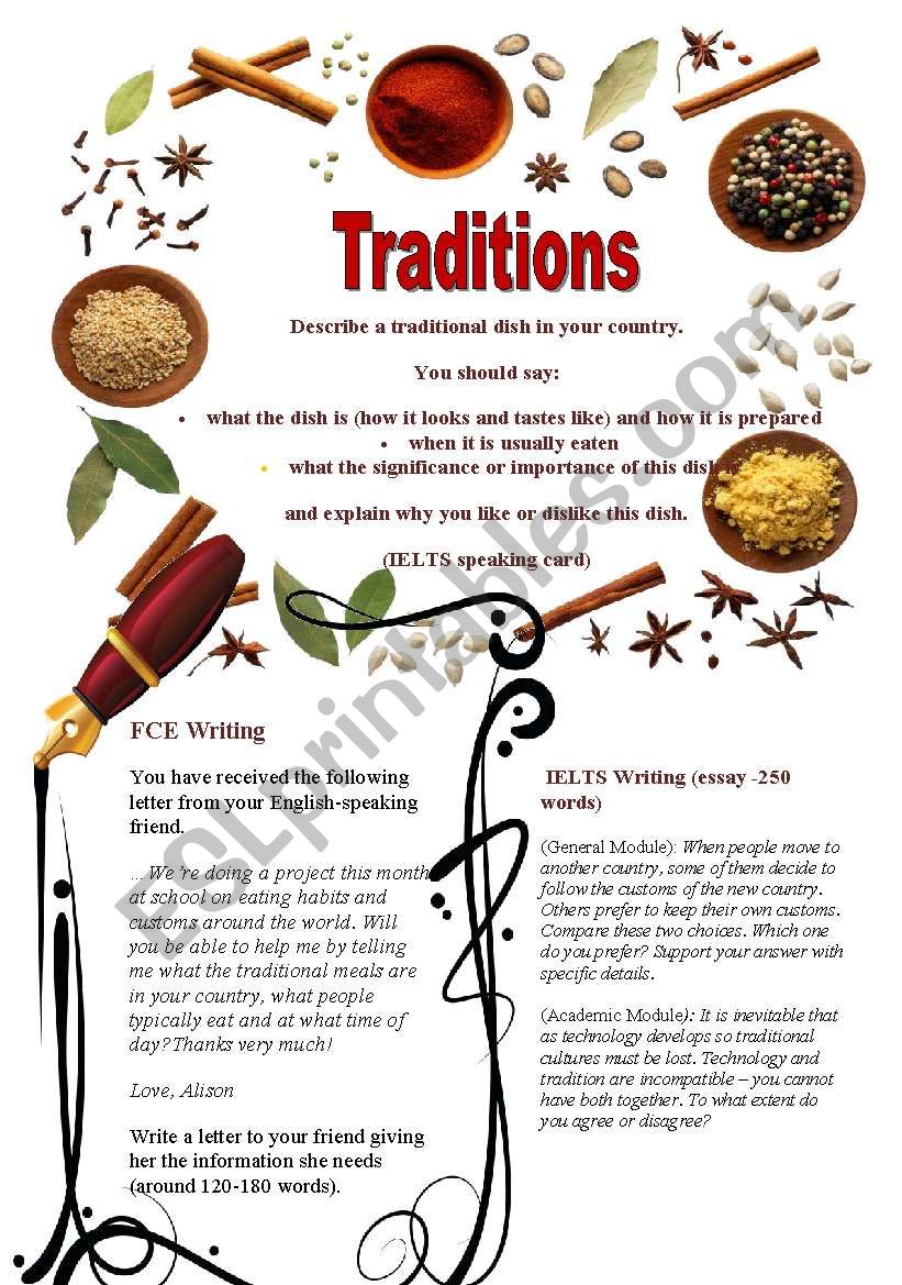 Traditions (Part 2/3). Prepare for Exams: IELTS and FCE