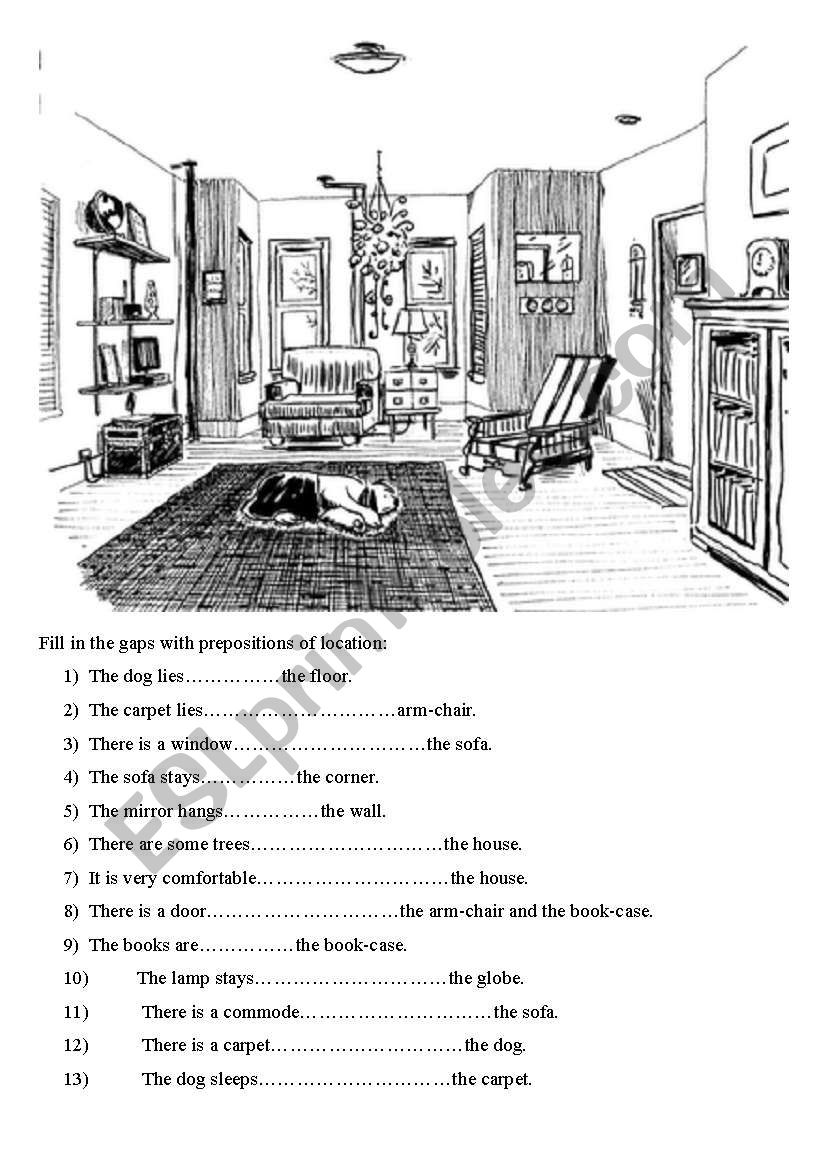 Prepositions of place - Exercice