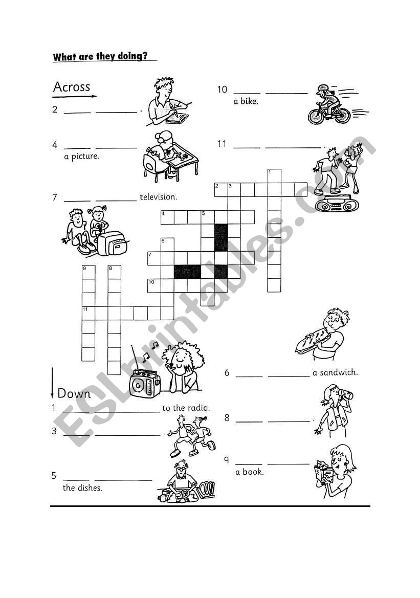 What are they doing? worksheet