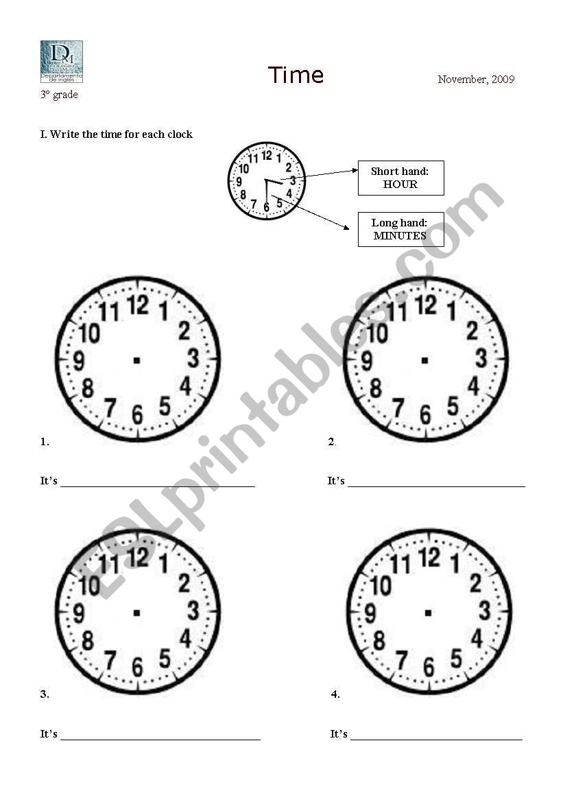 Time worksheet