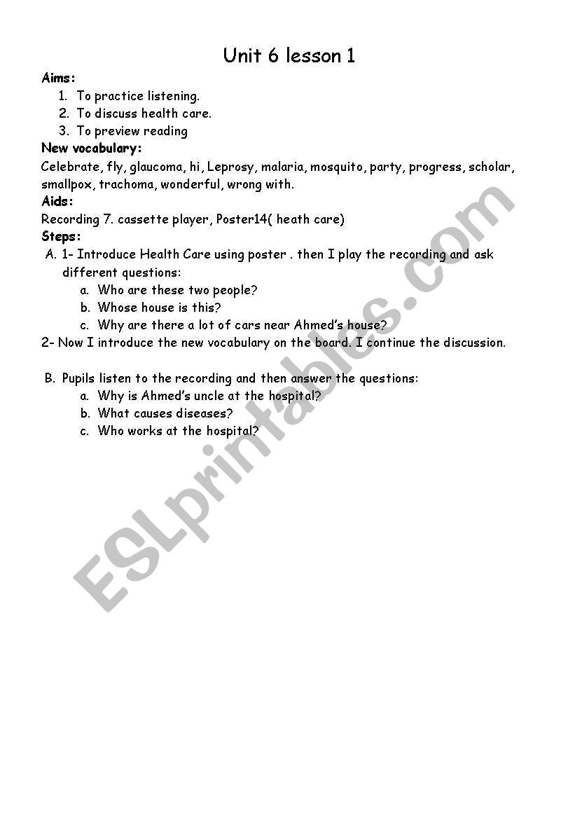 lessons  worksheet