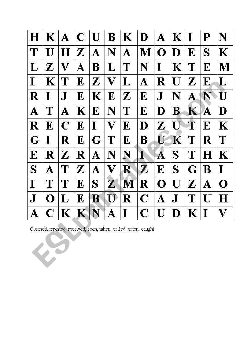 word search worksheet