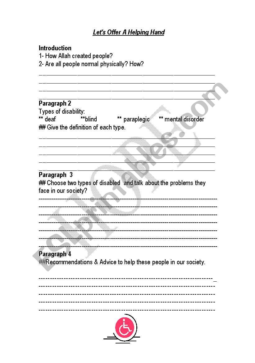 disability worksheet