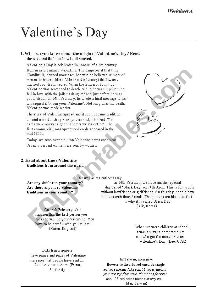 valentine worksheet