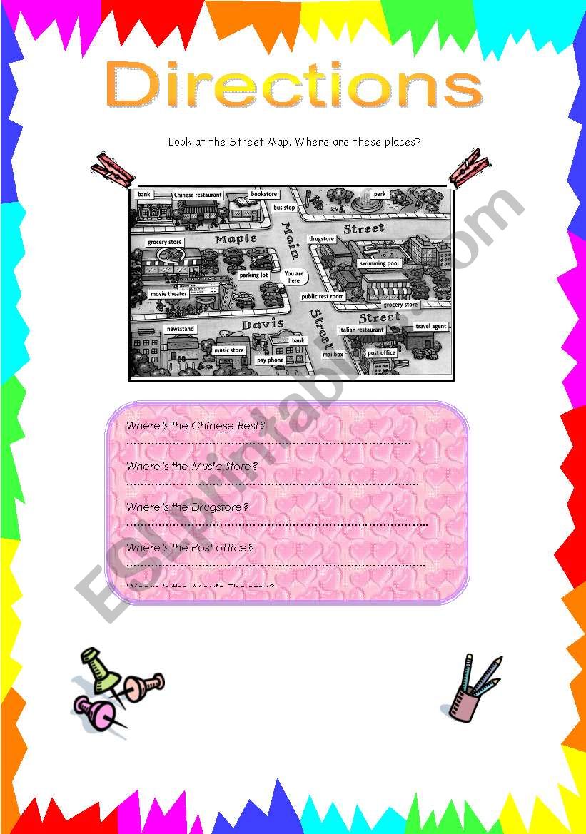 Directions worksheet