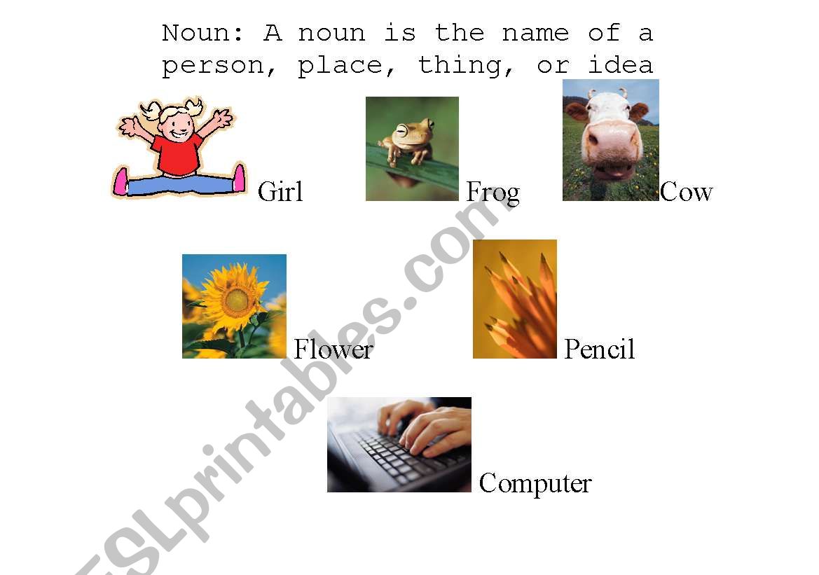 Noun Poster worksheet