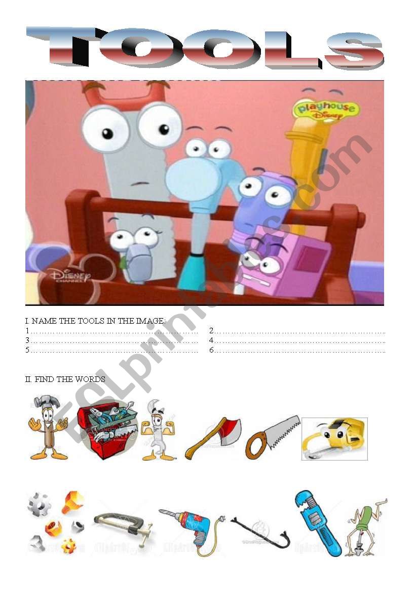 FUNNY TOOLS worksheet