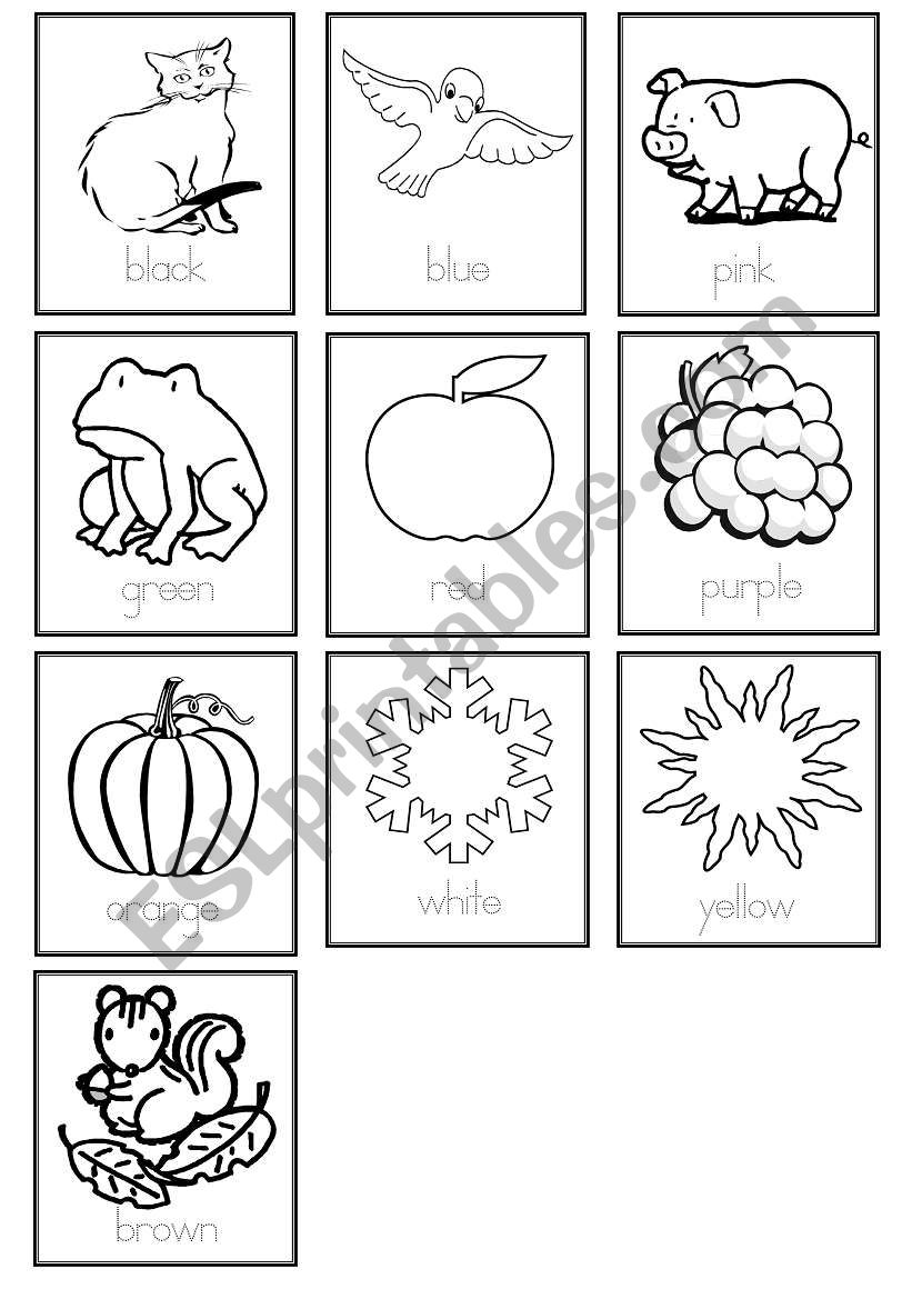 Colours worksheet