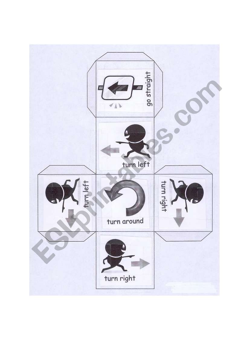 directions dice worksheet