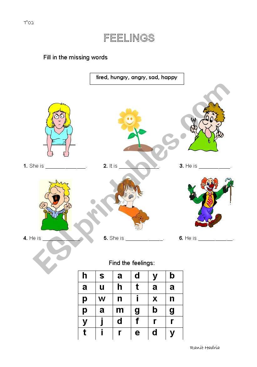 Feelings worksheet worksheet